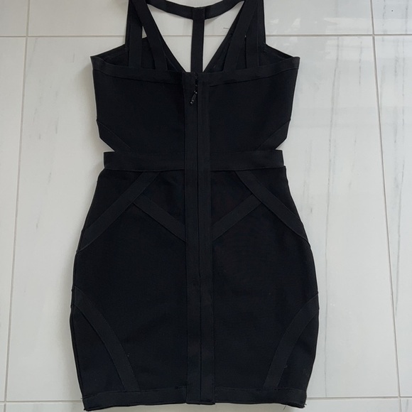 Black Bandage Dress with Zip Back Size S - Picture 5 of 5